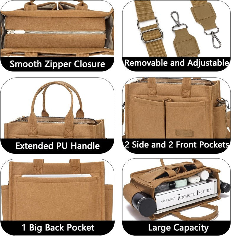 Canvas Tote Bag for Women,Women'S Bags Crossbody Bags Work Laptop Tote Bag Large3