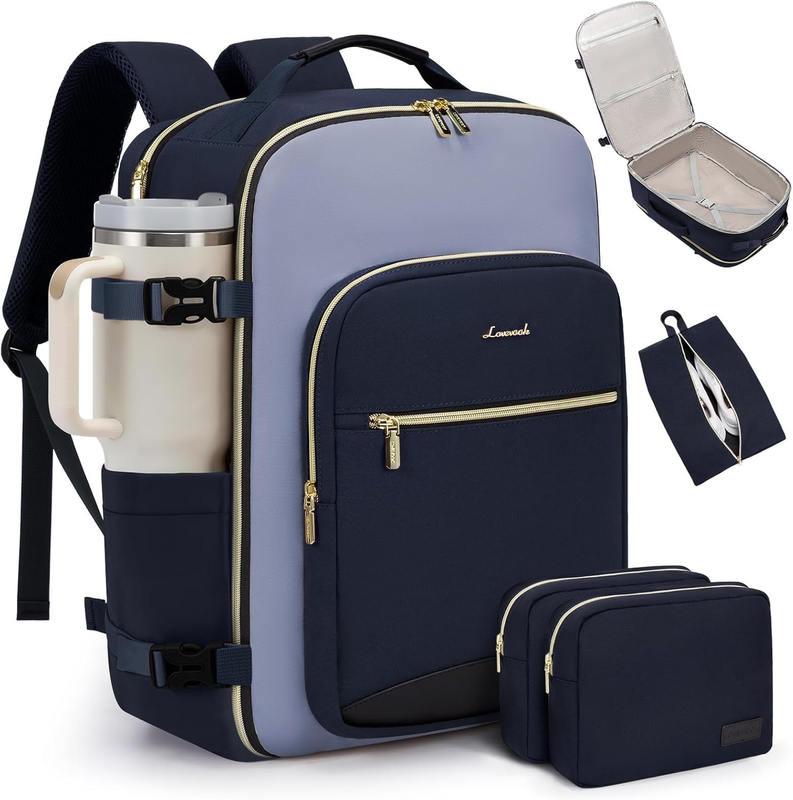 40L Travel Backpack Carry On TSA Airline Approved 17in Laptop Cubes10