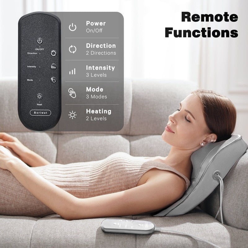 Neck & Back Massager w/ Heat, 3D Shiatsu Deep Kneading Pillow, Black8