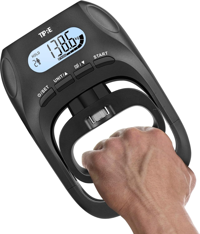 396Lbs Digital Hand Grip Strength Tester, LCD Dynamometer, Adjustable10