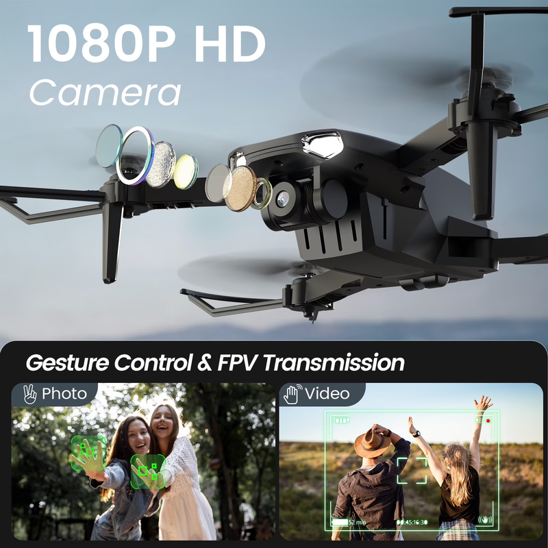 Drone for Kids Adults,  WF11 1080P HD Camera Drones with FPV Transmission Mini F1