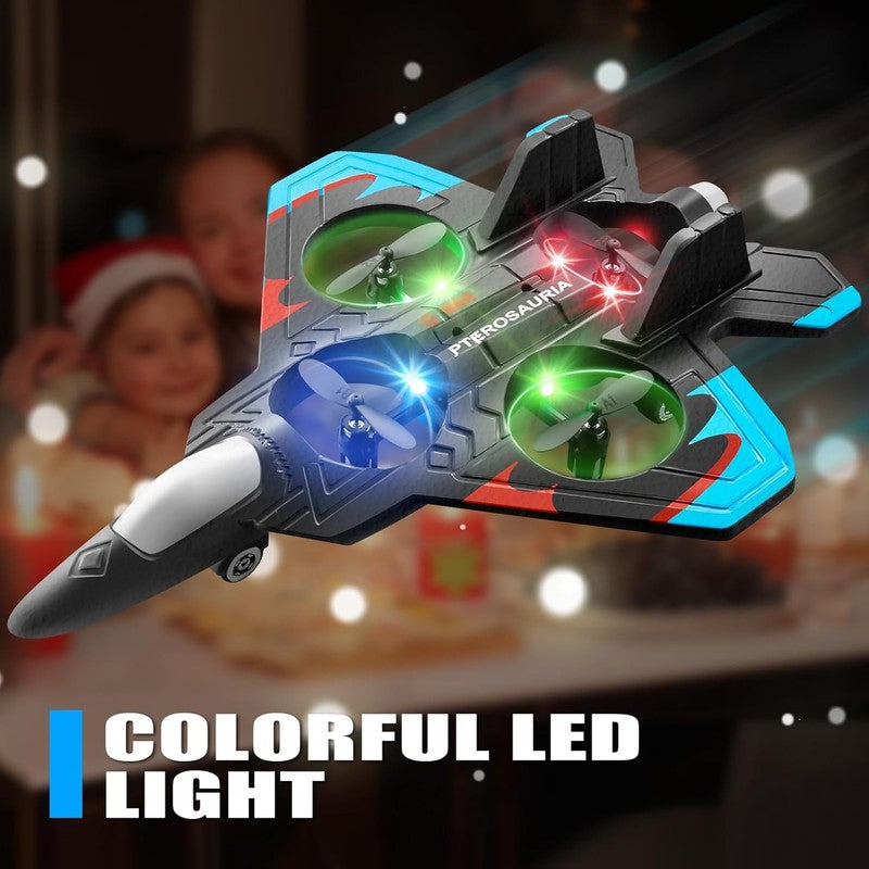 V32 RC Foam Airplane Jet for Kids Adults, 360° Flip, Lights, Stunt Toy Gift1