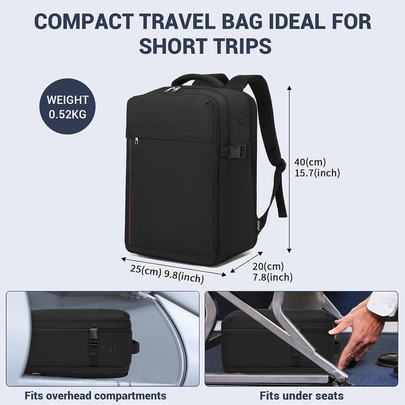 3pc Carry On Luggage Set TSA Lock Spinner Wheels Hardshell Black Brown6