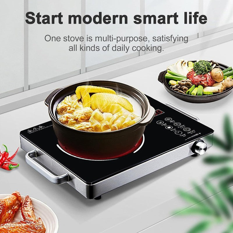 3500W Electric Hot Plate Ceramic Induction Cooktop Portable Stove 110V3