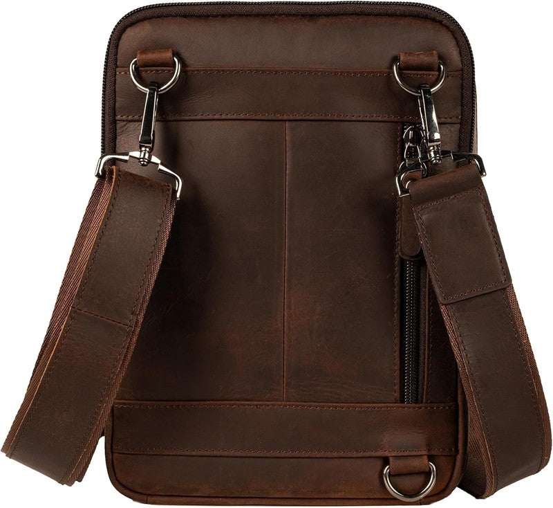 Leather Messenger Bag Men Small Sling Shoulder Crossbody Man Purse Pack5
