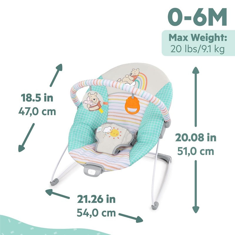 Baby Pooh Hunny Hues Bouncer with Soothing Vibrations, Unisex, Newborn+5