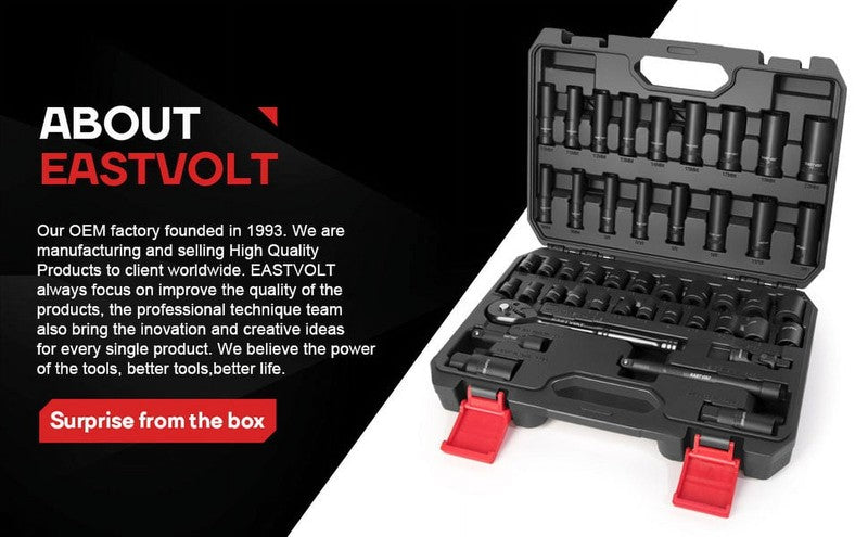 46Pc Mechanic Tool Kit Socket Set 72 Tooth Ratchet Metric SAE11