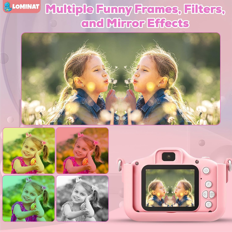 Unicorn Kids Camera for Girls Age 3-12, Selfie Camera for Girls, 1080P HD Kids V3