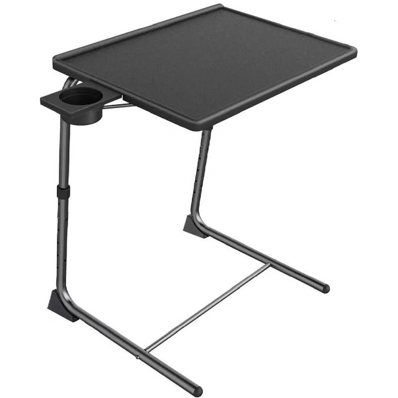 Portable TV Tray Table 6 Heights 3 Tilt Angles Sofa Desk Home Office Black9
