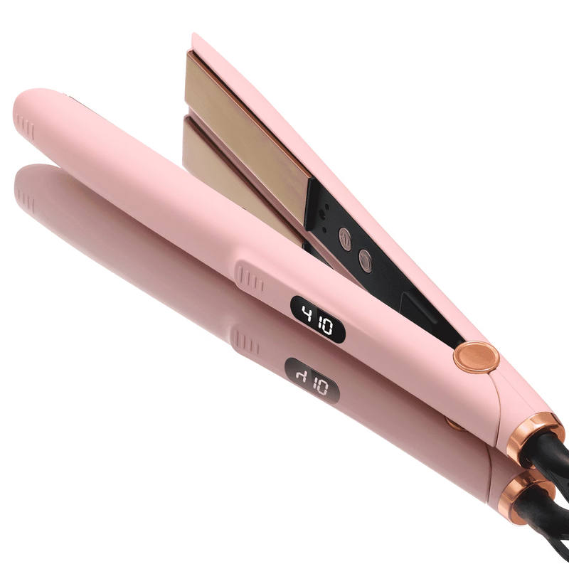 Hair Straightener 1 Inch Ionic Flat Iron and Curler 2 in 1 Pink9