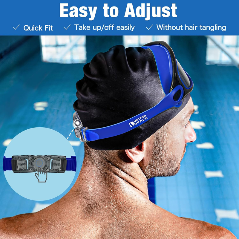 Men Women Swim Goggles 2 Pack Anti Fog 180° Wide View Swimming Goggles4