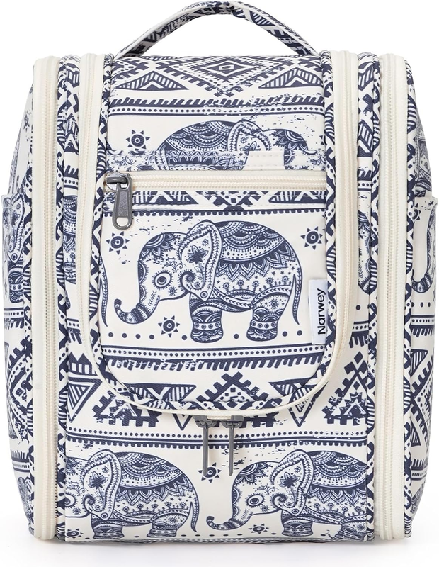 Small Hanging Toiletry Bag Travel Makeup Organizer Medium Elephant0