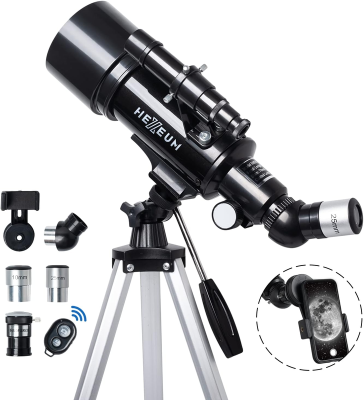 70mm Aperture Telescope for Kids & Adults with Phone Adapter & Carry Bag8