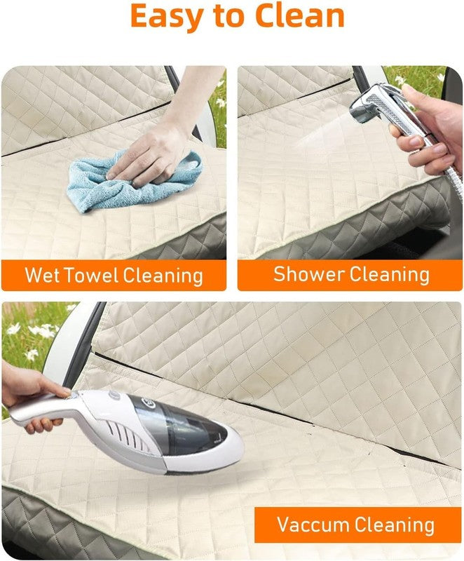 Waterproof Scratchproof Pet Bench Seat Cover, Nonslip Durable Washable Beige7