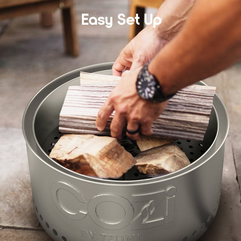 Smokeless Fire Pit Stainless Steel Portable Fire Pit with Carry Bag, 18”5