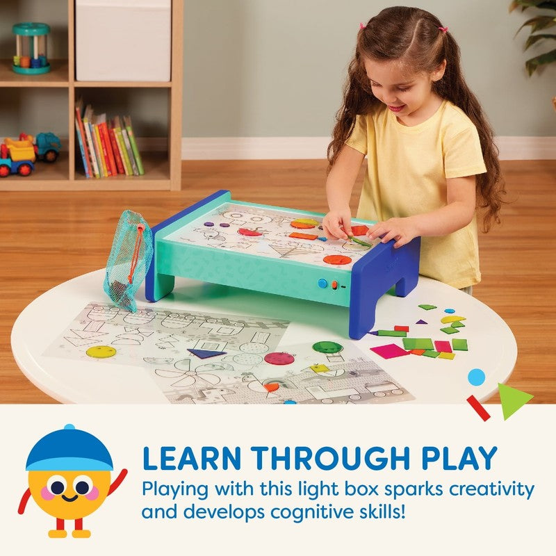 Shine Bright Plastic Lightbox 60 Shapes 3 Transparency Sheets Toddler Preschool2