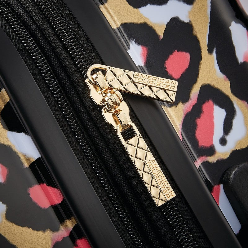 Arabella Hardside Carry on Luggage with Spinner Wheels   Leopard Gold9
