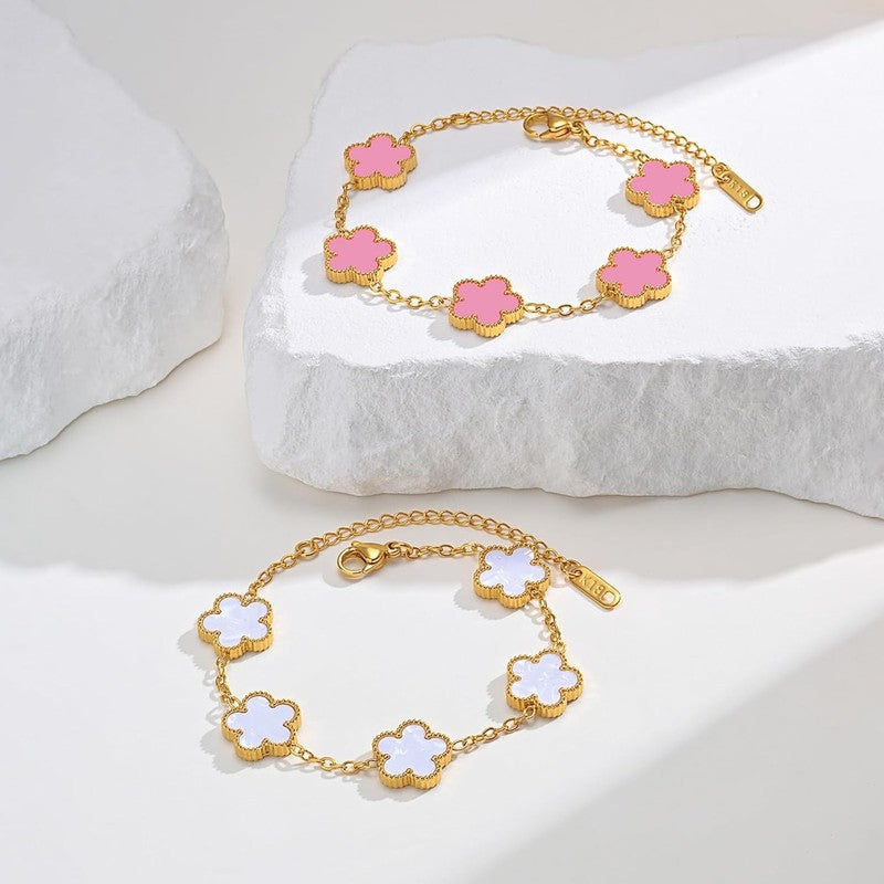 18K Gold Plated Bracelet Set for Women, Non-Tarnish, Adjustable Gift4