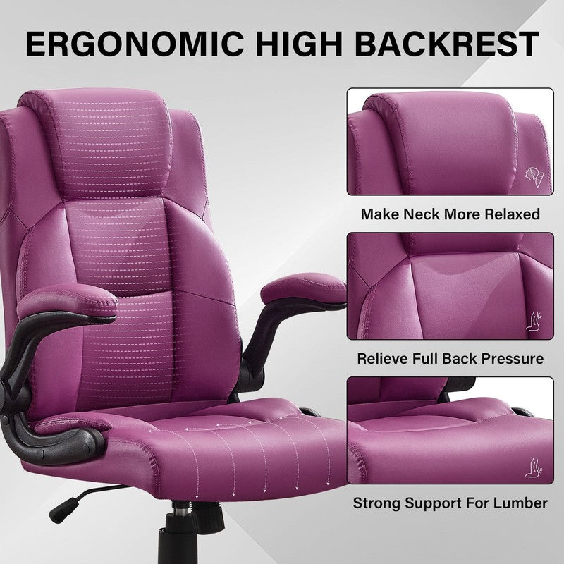 Leather Office Chair, Big and Tall Office Chair 400LBS Wide Seat Ergonomic Compu3