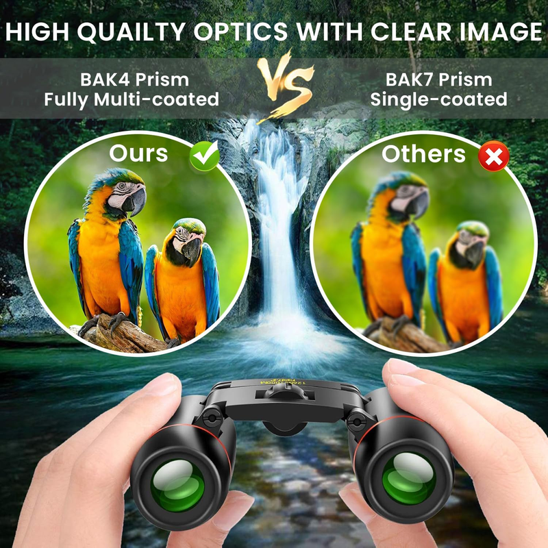 12x25 Pocket Binoculars Compact Adults Kids Bird Watching Concerts4