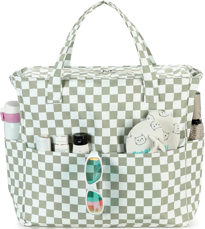 Large Beach Tote Bag Waterproof Women Swim Gym Grocery Travel Bag0