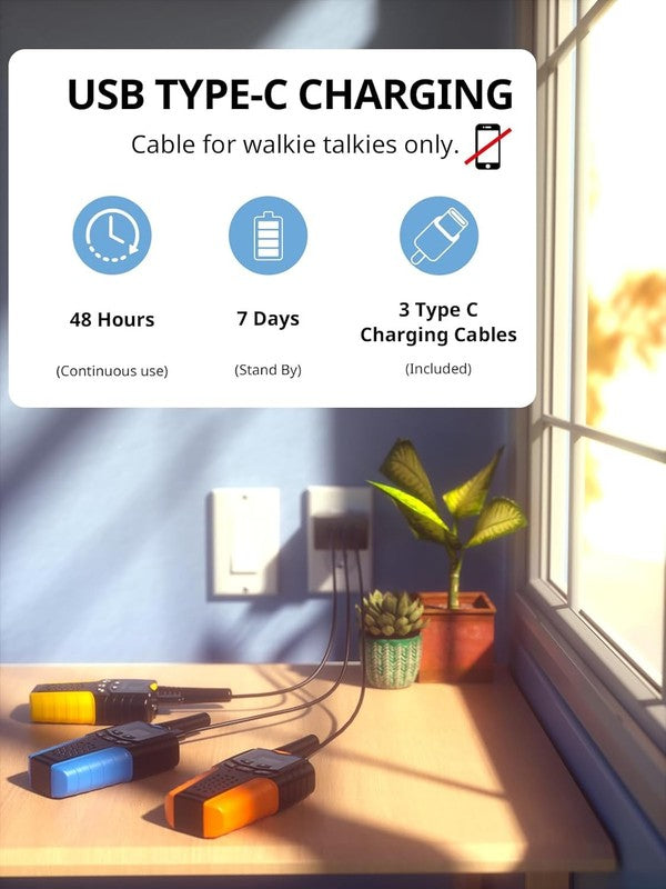 Kids Walkie Talkies 3 Pack Rechargeable Toy Radios Long Range 3 12 Gift1