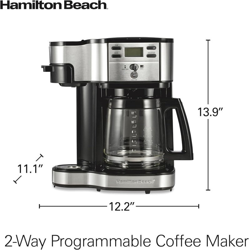 12 Cup Programmable Drip Coffee Maker & Single Serve Machine, Black7