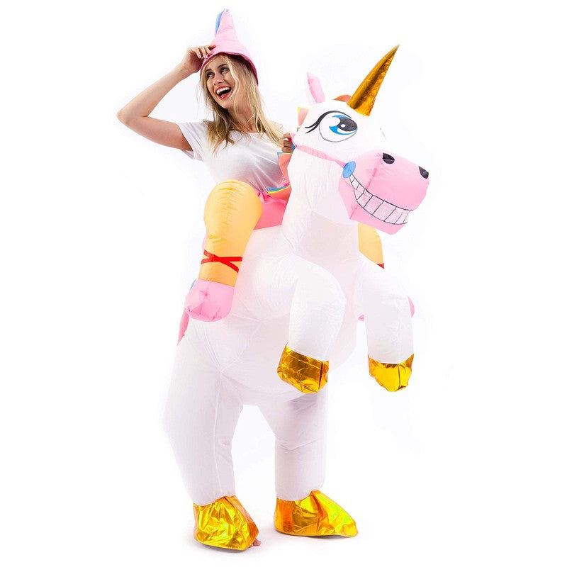 Ride On Unicorn Inflatable Costume for Adults Fun Halloween Dress Up Party1