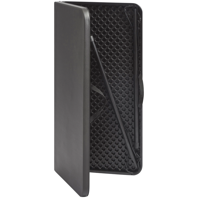 34" Square Resin Fold-In-Half Table, Rich Black1