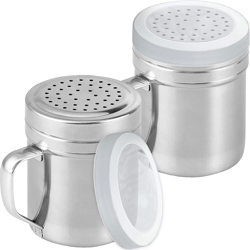 Metal Salt Pepper Dredge Shakers   with Handle   Seasonings Spice Shakers with H7
