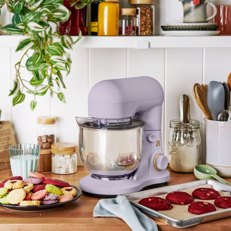 3.5 Qt Stand Mixer Lavender w/ Flat Beater Dough Hook & Wire Whisk10