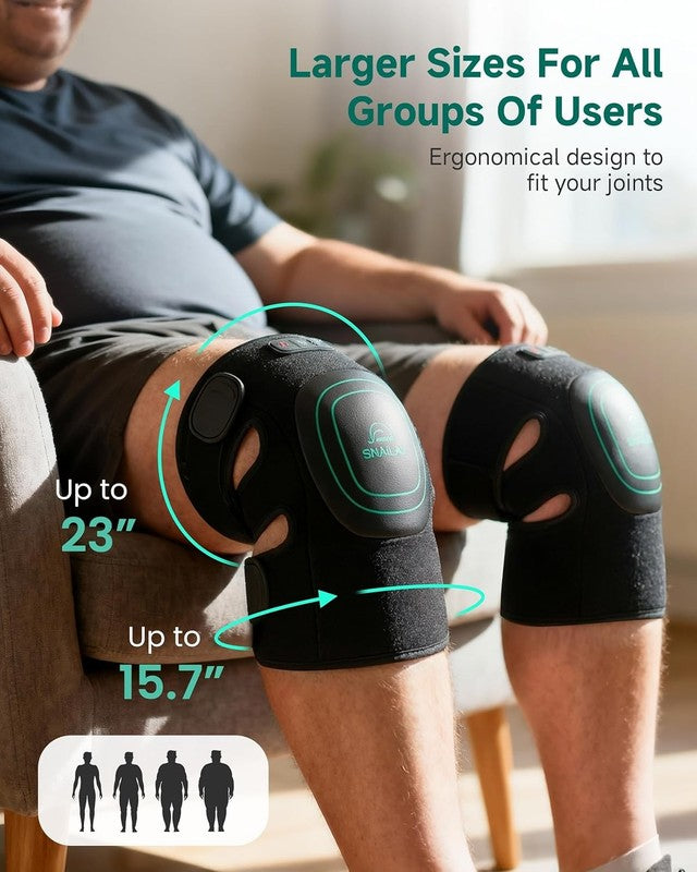 Cordless Knee Massager w/ Graphene Heat 360 Vibration Rechargeable Pain Relief4