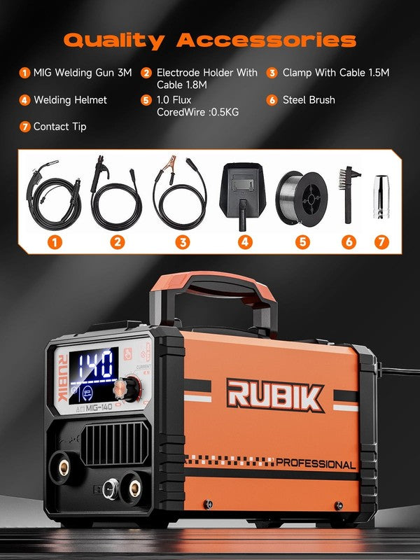 140A MIG Welder 3-in-1 Flux Core TIG Stick IGBT Portable Gasless Welding Machine1