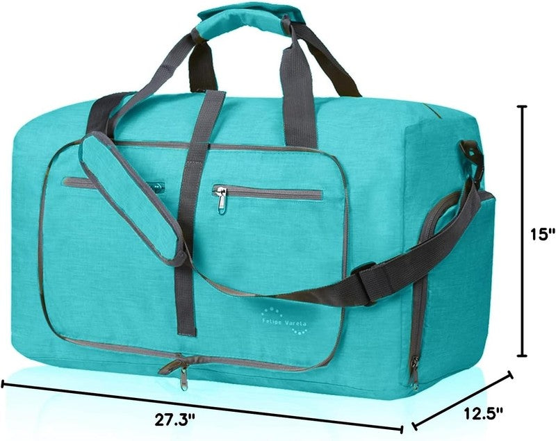 Duffle Bag Shoes Compartment Foldable Travel Waterproof Adjustable Strap Men8
