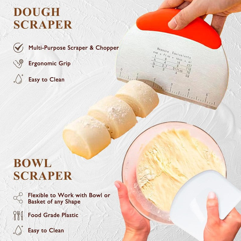 Complete Sourdough Starter Kit, Banneton Bread Proofing Basket with Glass Sourdo6