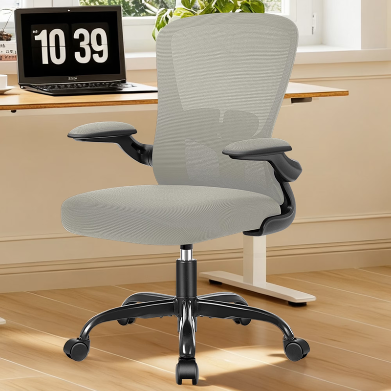 Office Chair, Ergonomic Desk Chair with Adjustable Lumbar Support, High Back Mes0
