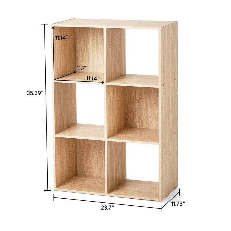 6 Cube Storage Organizer, Spring Pine6