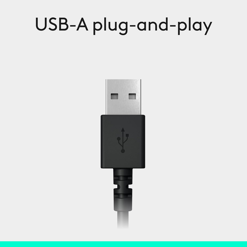 H390 Wired USB Headset for PC/Laptop, Noise Cancelling Mic, Chromebook USB-A4