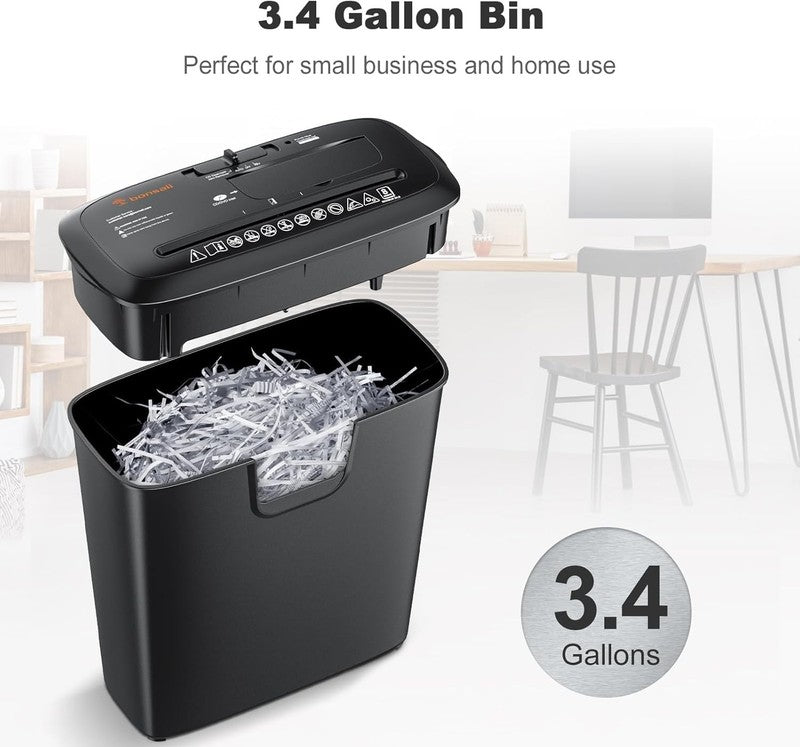8 Sheet Strip Cut Paper Shredder Home Office CD/Credit Card Overheat Protection6