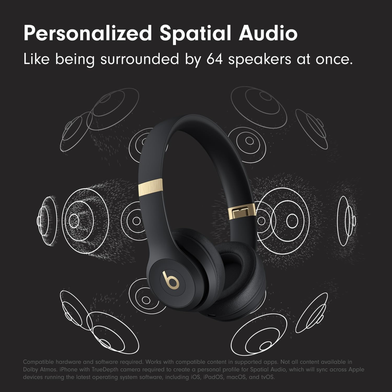 Solo 4 Wireless On-Ear Bluetooth Headphones 50Hr Battery Black Gold3