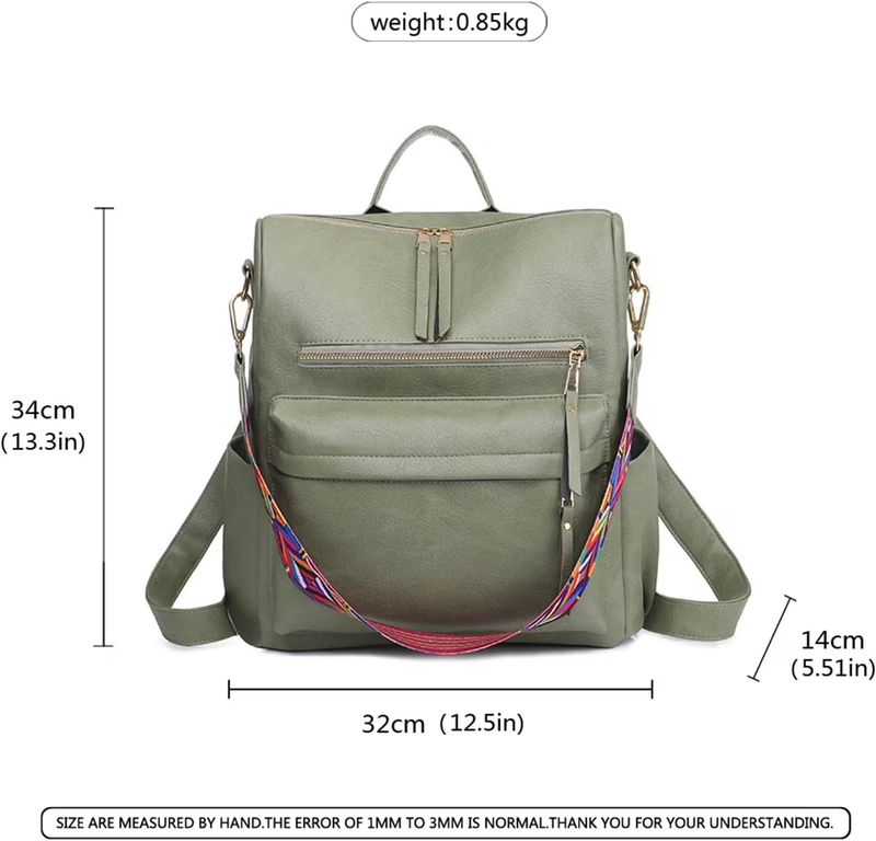 Women Backpack Purse Convertible Shoulder Satchel School Bag5
