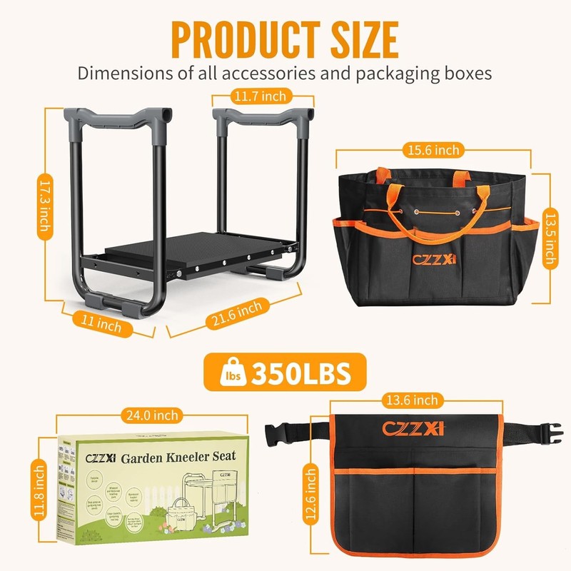 Garden Kneeler and Seat, Wider and Thicker Kneeling Pad Heavy Duty Gardening Sto2
