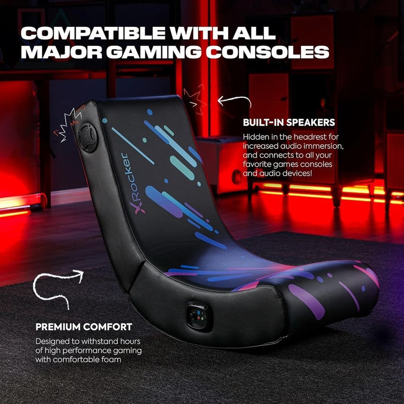 Gaming Rocker Chair w/ Audio for Kids Teens Foldable , Video Game Floor Seat5