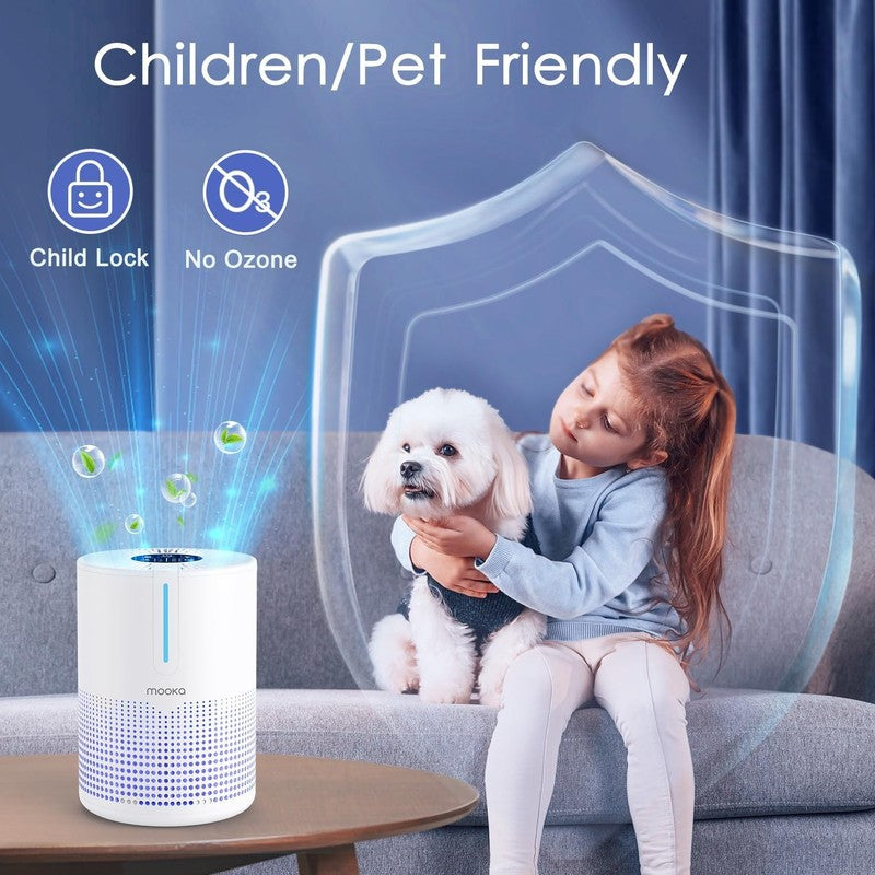 Air Purifier M01 Portable H13 HEPA 430 SqFt USB for Smoke Pets Car RV6