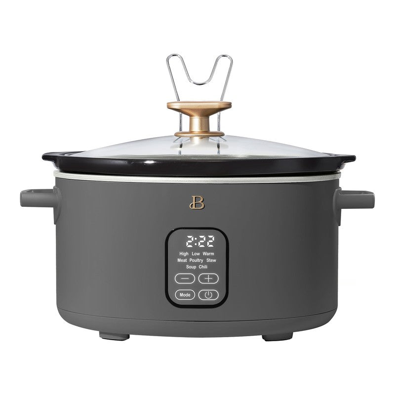 6 Qt Programmable Slow Cooker, Oyster Grey by Drew Barrymore0