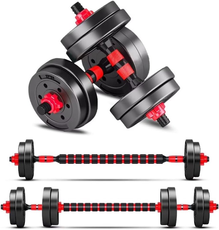 Adjustable Dumbbells Set - 2 in 1 Convertible to Barbell for Home Gym8