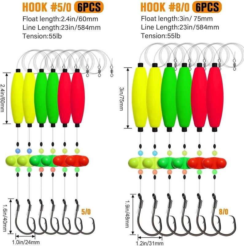 Santee Catfish Rigs with Circle Hooks - 3 or 6 Pack Options Available5