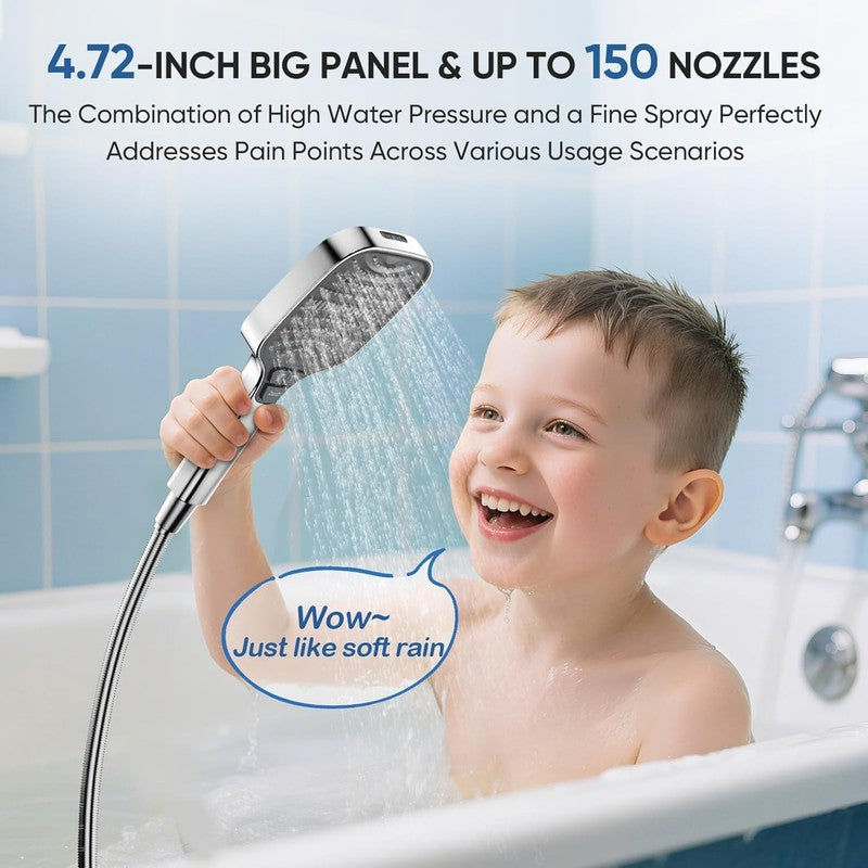 8 Mode High Pressure Handheld Shower Head w/ Anti Clog Nozzles & 59" Hose5
