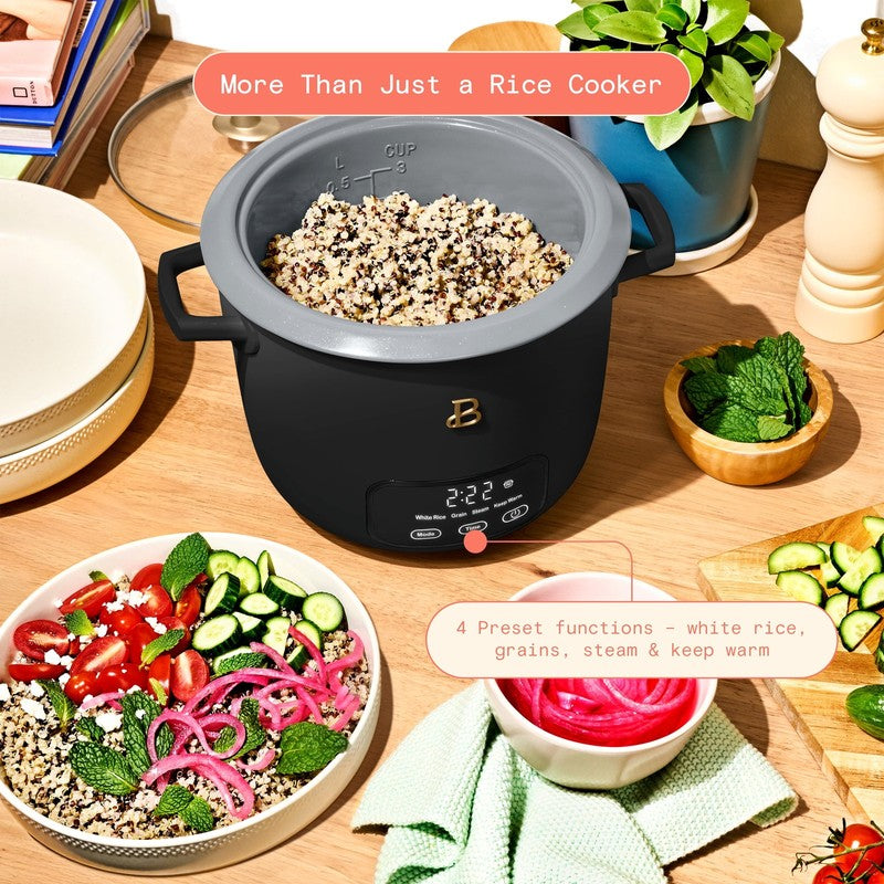 Beautiful by Drew Barrymore 6 Cup Rice Cooker Black Sesame Digital Electric Rice2