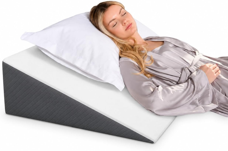 Extra Wide Bed Wedge Pillow 7.5" Sleep Apnea Acid Reflux Relief8
